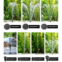 Load image into Gallery viewer, Solar Pond Pump with Battery Powered Submersible Kit LED Light & Remote 8.8 FT