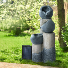 Load image into Gallery viewer, Gardeon Solar Water Fountain Features Outdoor 3 Tiered LED Lights Bird Bath