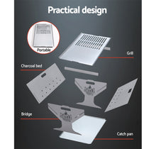 Load image into Gallery viewer, Grillz Fire Pit BBQ Grill Steel