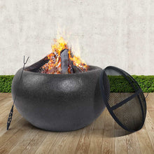 Load image into Gallery viewer, Grillz Fire Pit Bowl Black 61cm
