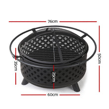 Load image into Gallery viewer, Grillz Fire Pit BBQ Grill 76cm