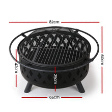 Load image into Gallery viewer, Grillz Fire Pit BBQ Grill 82cm