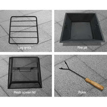 Load image into Gallery viewer, Grillz Fire Pit Table Square 55cm