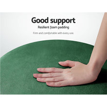 Load image into Gallery viewer, Artiss Ottoman Round Velvet Foot Stool Foot Rest Pouffe Padded Seat Pouf Green