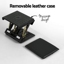 Load image into Gallery viewer, Artiss Foot Rest Stool Office Under Desk Fold Footrest Massage Cushion Pad Black