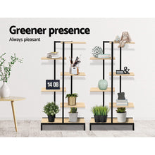 Load image into Gallery viewer, Artiss 6-tier Indoor Outdoor Metal Wood Plant Stand Garden Shelf Garden Display