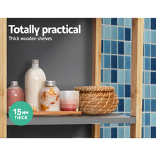 Load image into Gallery viewer, 115cm Bamboo and MDF Bathroom Cabinet