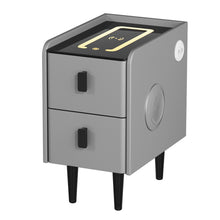 Load image into Gallery viewer, Artiss Smart Bedside Table 2 Drawers with Wireless Charging Ports LED Grey AIDA