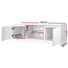 Load image into Gallery viewer, 120cm clean design white TV Entertainment Unit