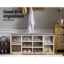 Load image into Gallery viewer, Bench Wooden Shoe Rack Storage
