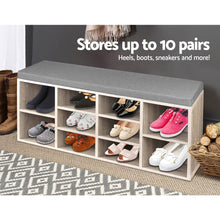 Load image into Gallery viewer, Bench Wooden Shoe Rack Storage