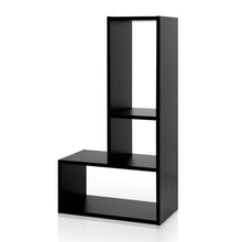 Load image into Gallery viewer, Artiss DIY L Shaped Display Shelf - Black