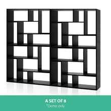 Load image into Gallery viewer, Artiss DIY L Shaped Display Shelf - Black