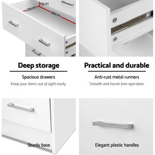 Load image into Gallery viewer, Artiss Tallboy 4 Drawers Storage Cabinet - White