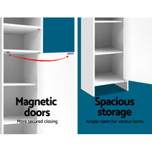 Load image into Gallery viewer, 185cm Bathroom Tallboy Storage Cabinet With Adjustable Shelf - White