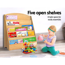 Load image into Gallery viewer, Keezi 5 Tiers Kids Bookshelf Magazine Shelf Rack Organiser Bookcase Display