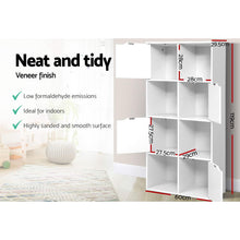 Load image into Gallery viewer, Artiss Display Shelf 8 Cube Storage 4 Door Cabinet Organiser Bookshelf Unit White