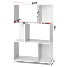 Load image into Gallery viewer, Artiss 3 Tier Zig Zag Bookshelf - White