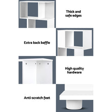 Load image into Gallery viewer, Artiss 3 Tier Zig Zag Bookshelf - White
