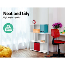 Load image into Gallery viewer, Artiss 3 Tier Zig Zag Bookshelf - White