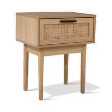 Load image into Gallery viewer, Artiss Bedside Tables Table 1 Drawer Storage Cabinet Rattan Wood Nightstand