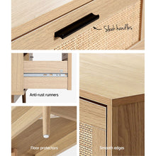 Load image into Gallery viewer, Artiss 6 Chest of Drawers Rattan Tallboy Cabinet Bedroom Clothes Storage Wood