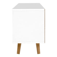 Load image into Gallery viewer, 120cm Wooden Scandinavian White TV Cabinet Entertainment Unit