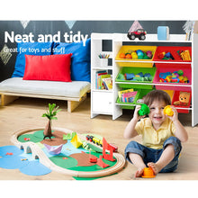 Load image into Gallery viewer, Keezi 8 Bins Kids Toy Box Storage Organiser Rack Bookshelf Drawer Cabinet