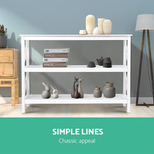 Load image into Gallery viewer, Artiss Wooden Storage Console Table - White