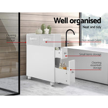 Load image into Gallery viewer, Artiss Bathroom Cabinet Toilet Storage Caddy Holder w/ Wheels