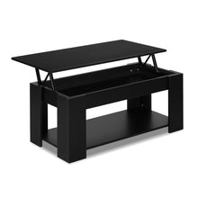 Load image into Gallery viewer, Lift Up Top Coffee Table With Storage Shelf - Black