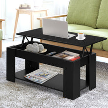Load image into Gallery viewer, Lift Up Top Coffee Table With Storage Shelf - Black