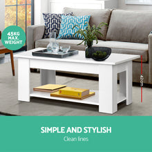 Load image into Gallery viewer, Artiss Lift Up Top Mechanical Coffee Table - White