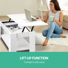 Load image into Gallery viewer, Artiss Lift Up Top Mechanical Coffee Table - White
