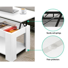 Load image into Gallery viewer, Artiss Lift Up Top Mechanical Coffee Table - White
