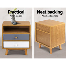 Load image into Gallery viewer, Scandinavian inspired Wooden Bedside Table - 1 PC