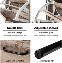 Load image into Gallery viewer, 12 Pair Wooden Vintage Shoe Storage Cabinet - Wood