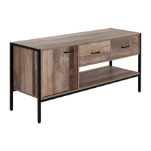 Load image into Gallery viewer, 120cm Industrial Rustic Wooden TV Stand Entertainment Unit