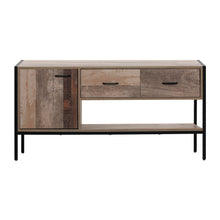 Load image into Gallery viewer, 120cm Industrial Rustic Wooden TV Stand Entertainment Unit
