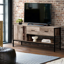 Load image into Gallery viewer, 120cm Industrial Rustic Wooden TV Stand Entertainment Unit