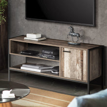 Load image into Gallery viewer, 124cm Wood Industrial Rustic TV Cabinet Entertainment Unit