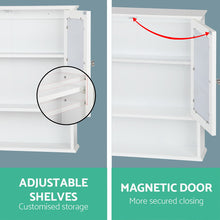 Load image into Gallery viewer, Artiss Bathroom Tallboy Storage Cabinet with Mirror - White