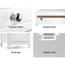 Load image into Gallery viewer, Artiss Bedside Tables Big Storage Drawers Cabinet Nightstand Lamp Chest White