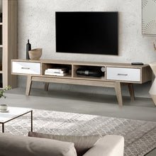 Load image into Gallery viewer, 180cm Scandinavian Oak TV Cabinet Entertainment Unit