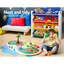 Load image into Gallery viewer, Keezi 12 Plastic Bins Kids Toy Organiser Box Bookshelf Storage Children Rack