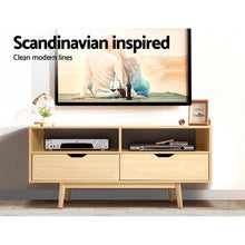 Load image into Gallery viewer, 120cm Scandinavian Wooden TV Cabinet Entertainment Unit