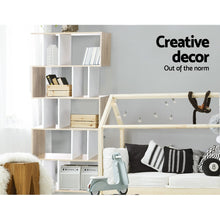 Load image into Gallery viewer, 5 Tier Display Book Storage Shelf Unit - White Brown