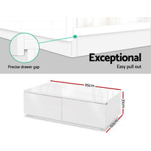 Load image into Gallery viewer, 4 Storage Drawers High Gloss Modern Coffee Table