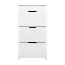 Load image into Gallery viewer, Artiss Shoe Cabinet 3 Tier Shoes Storage Drawer High Gloss White Rack Shelf