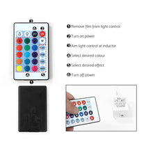 Load image into Gallery viewer, Modern design 2 Drawers RGB LED Side High Gloss Black Bedside Table